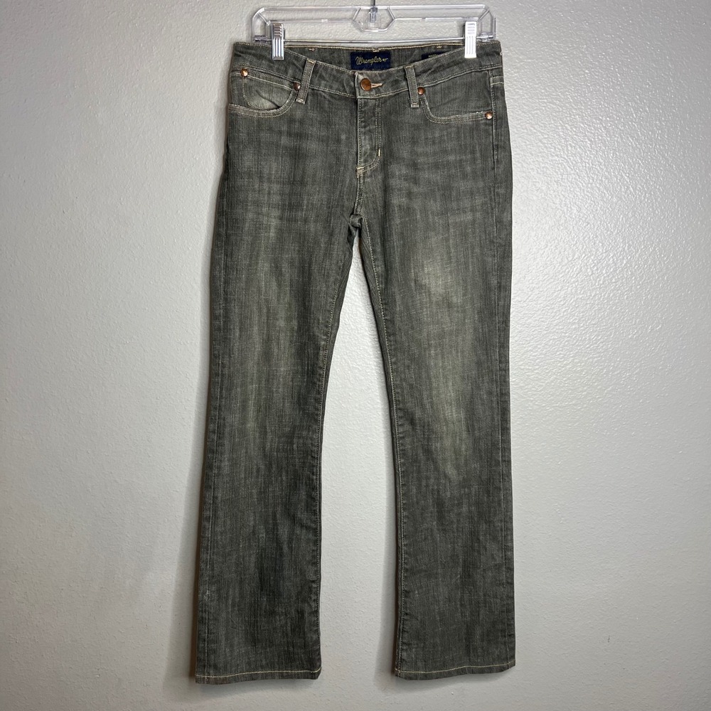 Wrangler 47 Madison Low Rise Bootcut Jeans Size 28 Y2K Gray Western USA Made